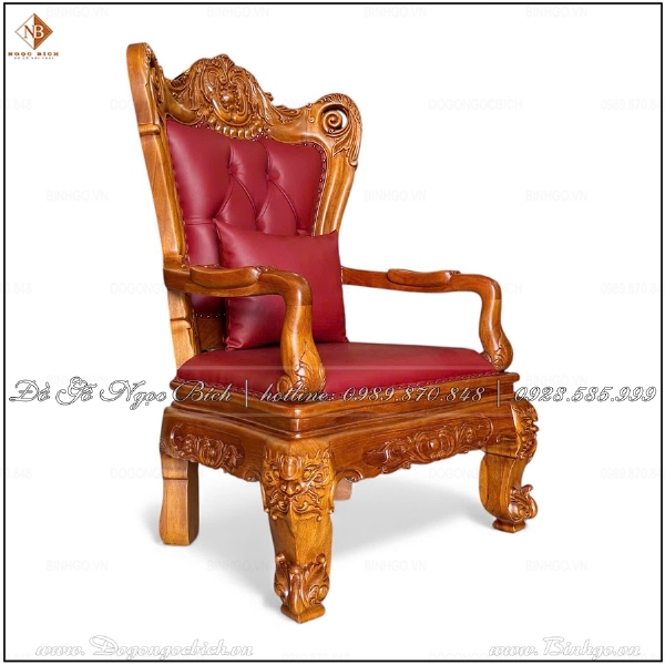 Ghế Lãnh Đạo Gỗ Gõ Đỏ Chạm Nghệ Thuật